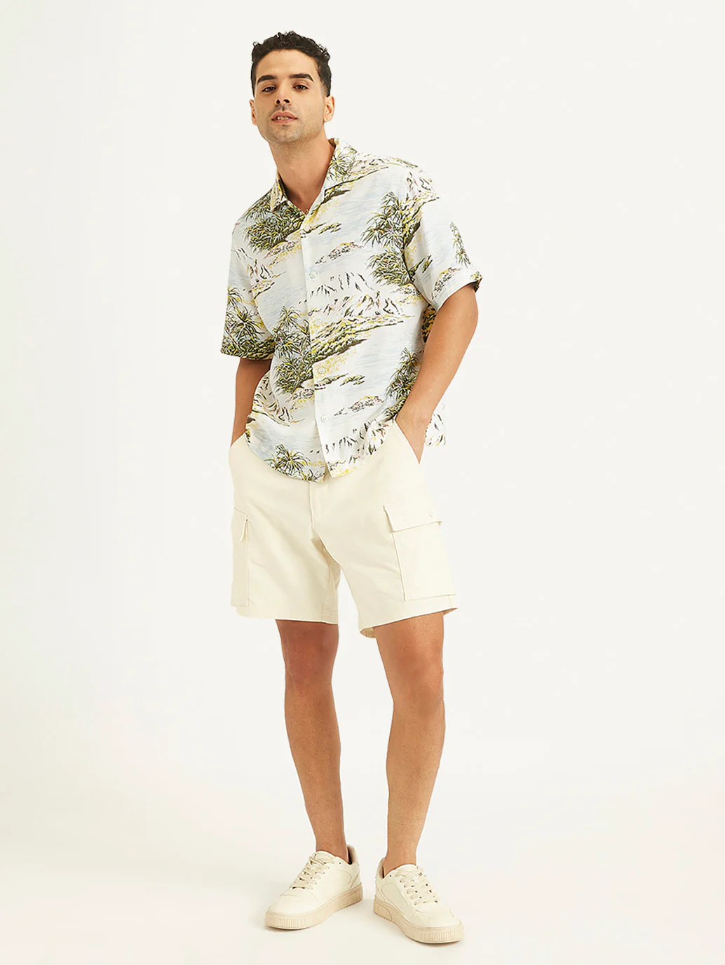 Men's Printed Regular Fit Camp Shirt - Image 6