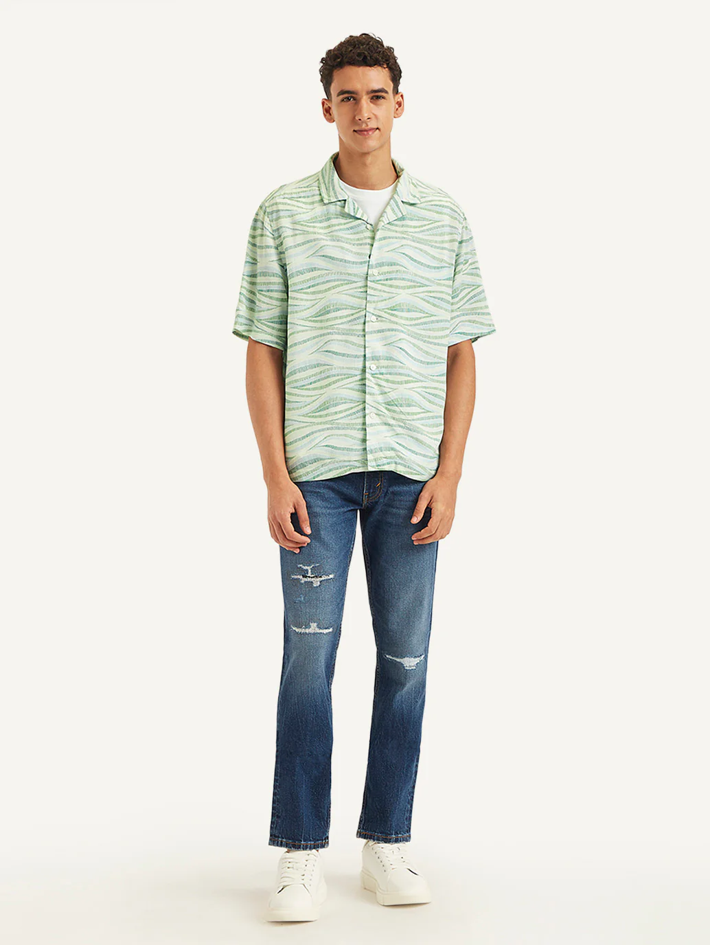 Men's Printed Regular Fit Camp Shirt - Image 5