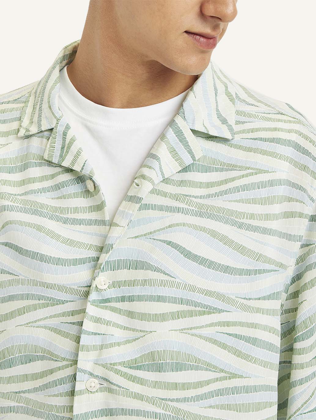 Men's Printed Regular Fit Camp Shirt - Image 6