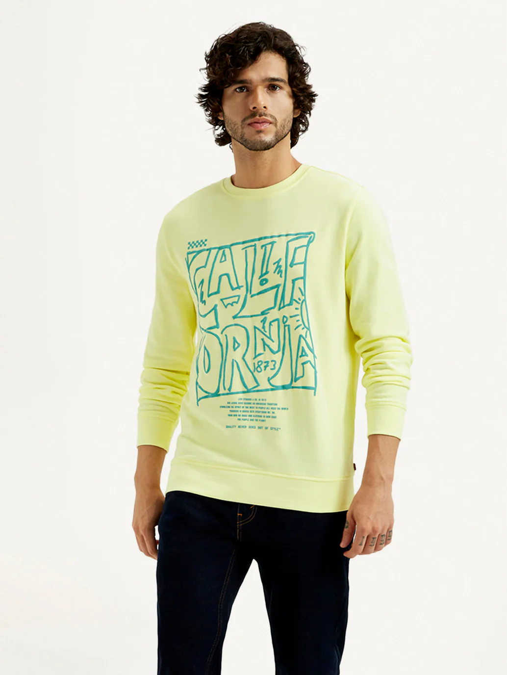 Men's Printed Round Neck Sweatshirt