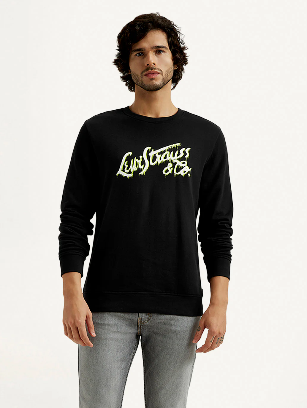 Men's Printed Round Neck Sweatshirt