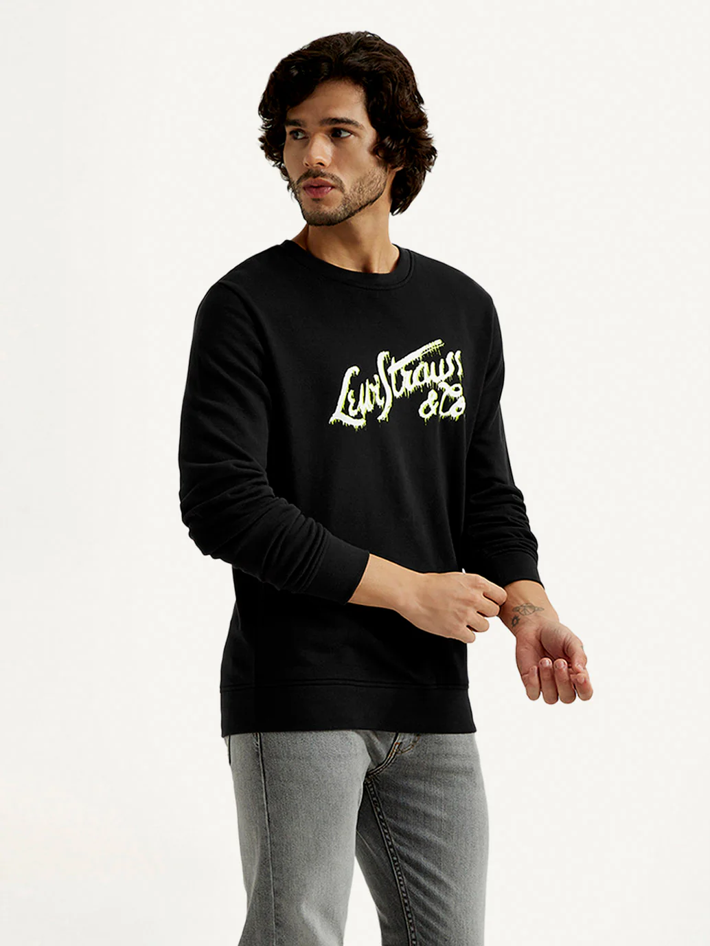 Men's Printed Round Neck Sweatshirt - Image 4