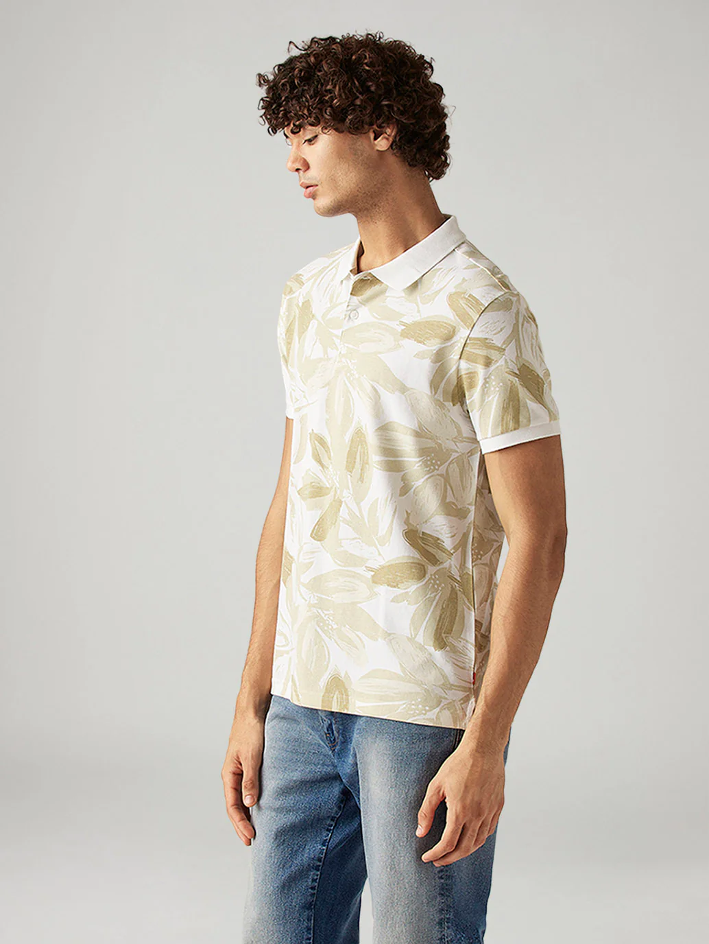 Men's Printed Slim Fit Pique Polo T-Shirt - Image 5