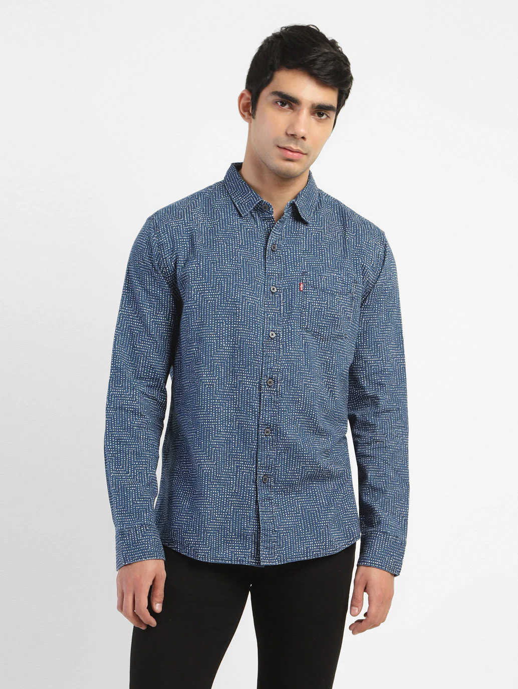 Men's All Over Print Spread Collar Shirt - Image 2