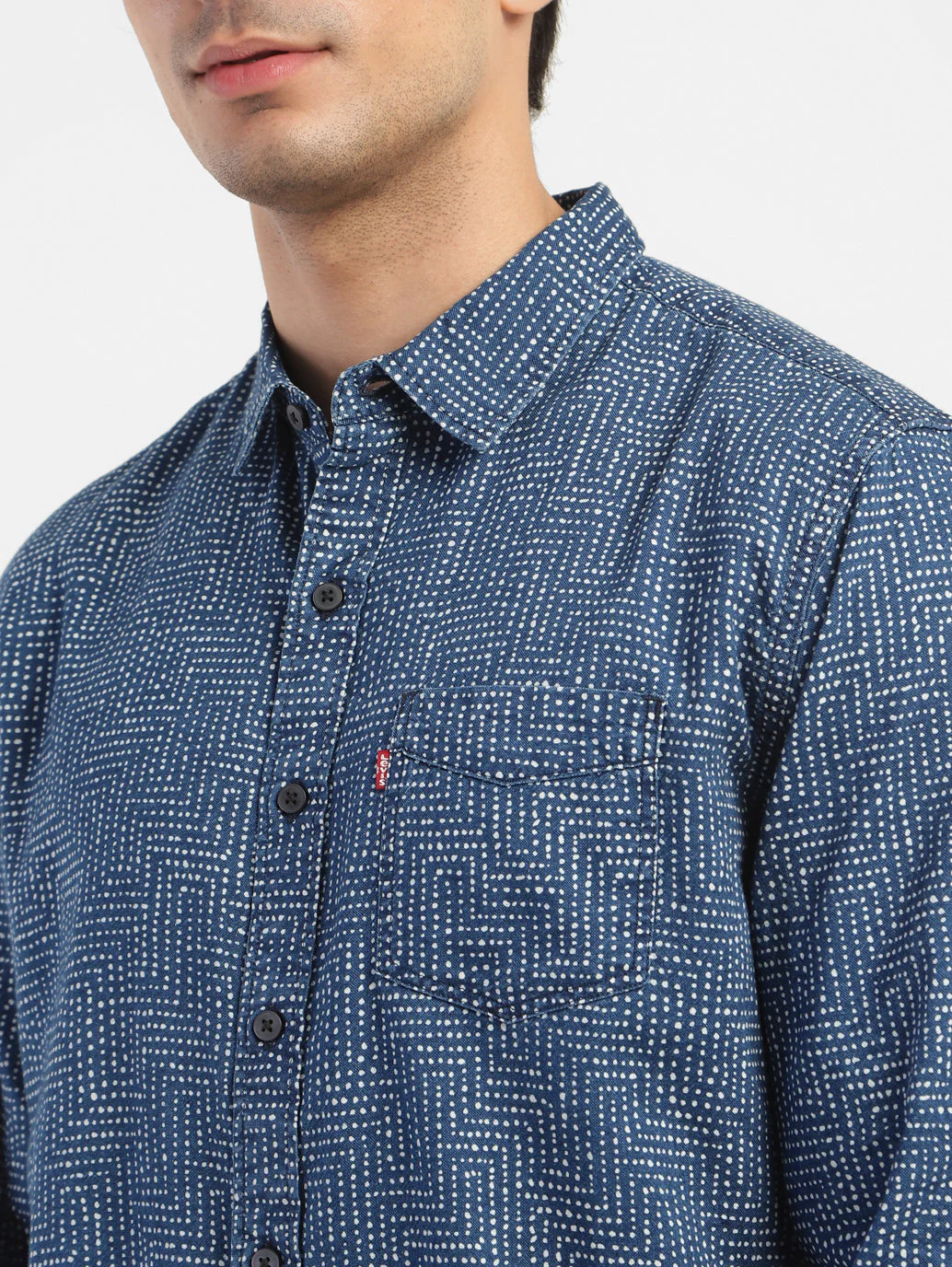 Men's All Over Print Spread Collar Shirt - Image 6