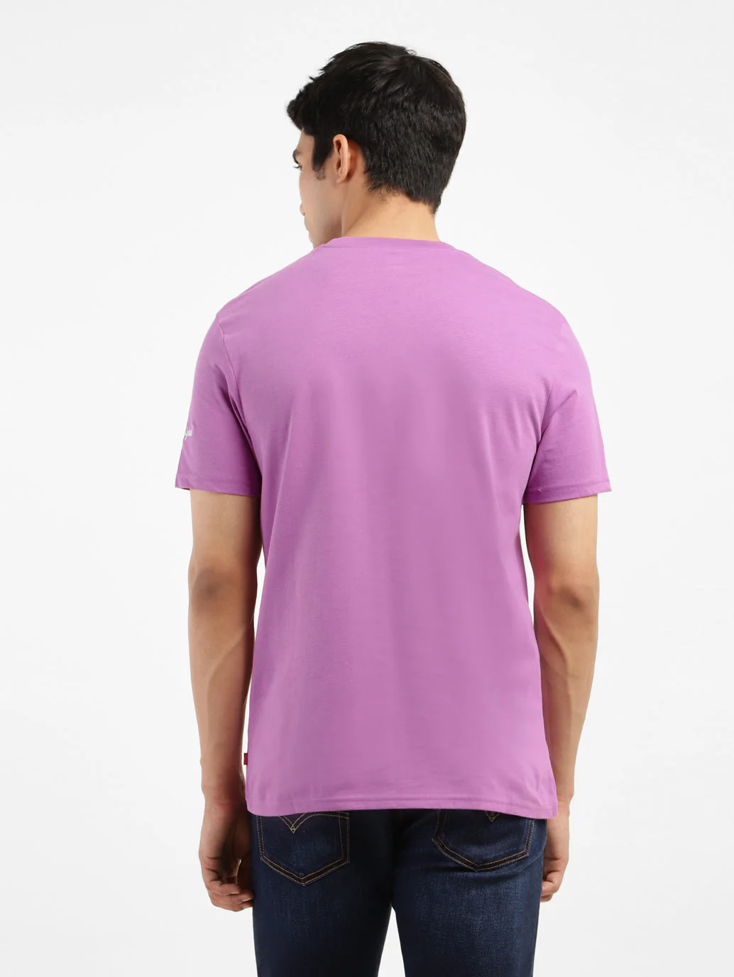 Men's Printed Slim Fit T-shirt Purple - Image 3