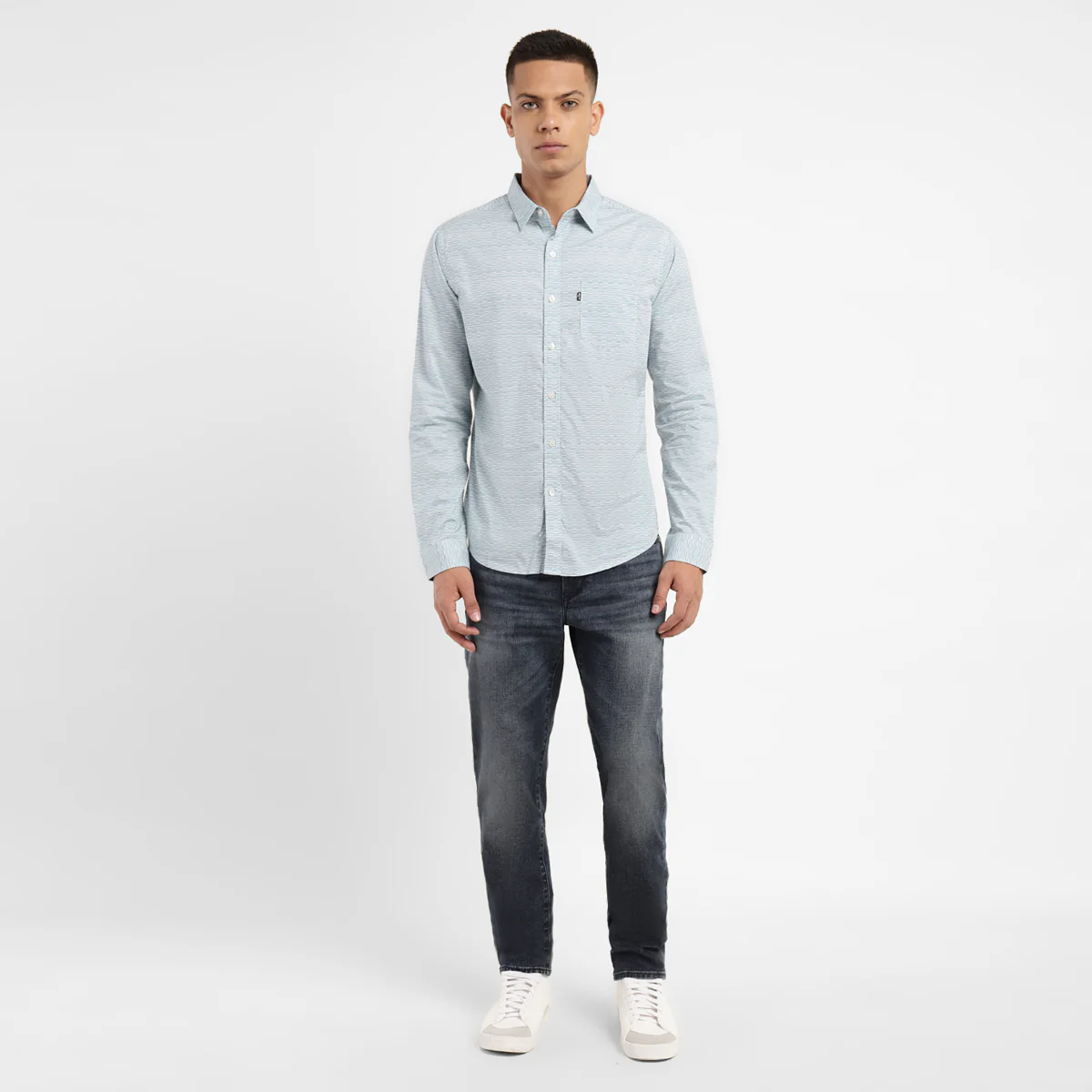 Men's Printed Spread Collar Shirt - Image 6