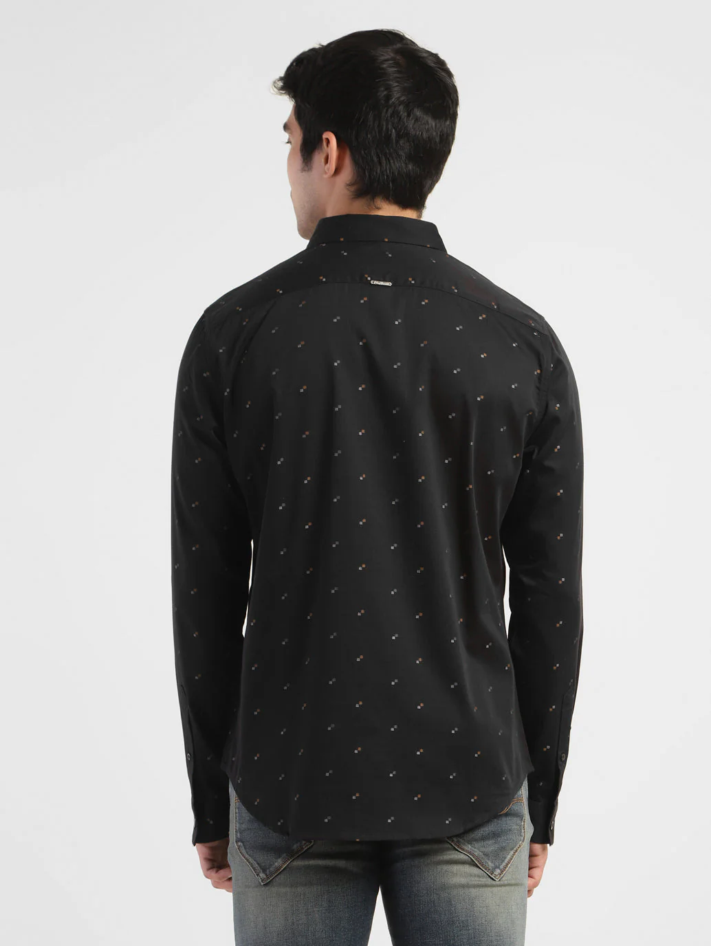 Men's Geometric Print Slim Fit Shirt - Image 3