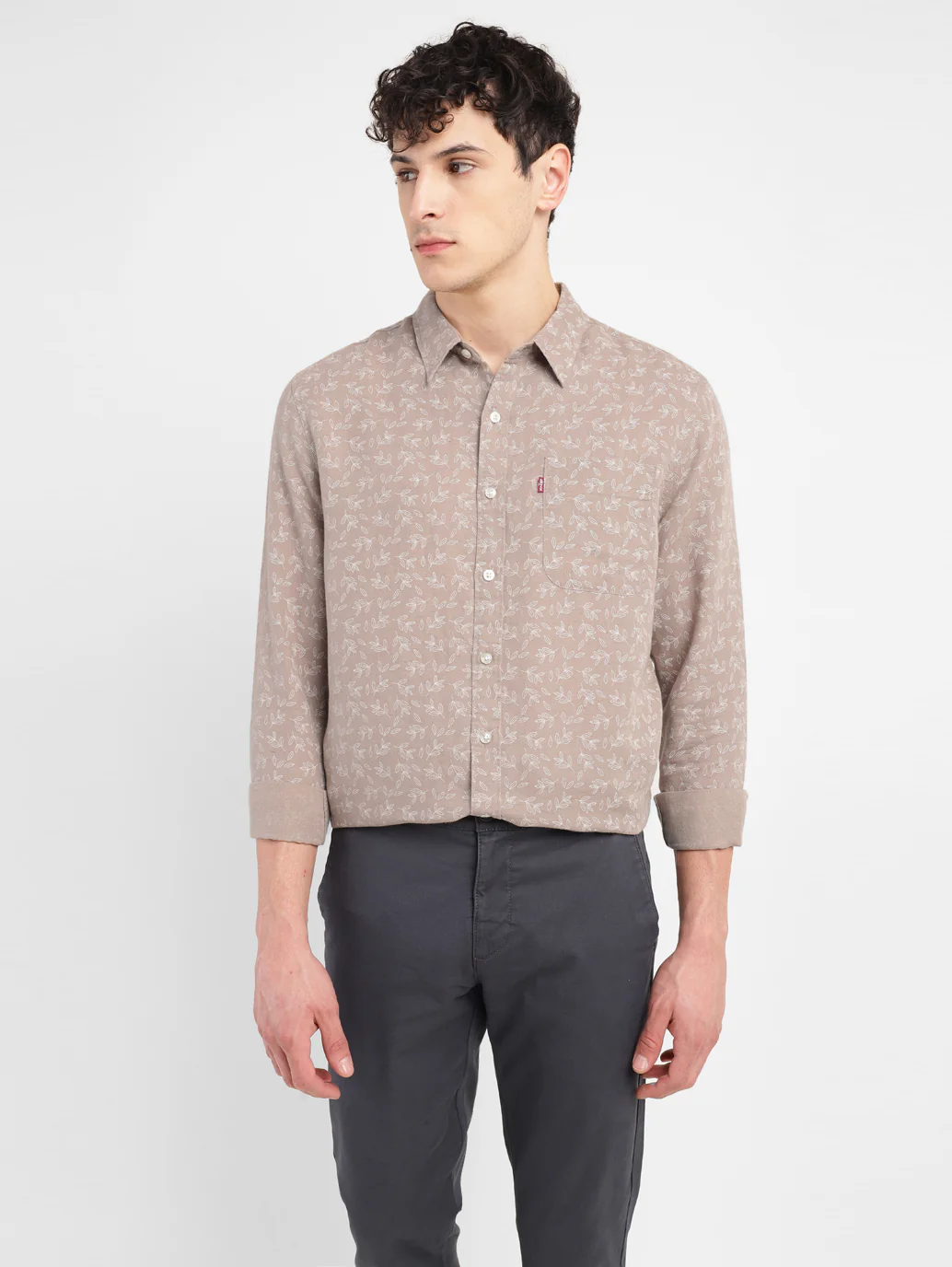 Men's Printed Spread Collar Shirt - Image 6