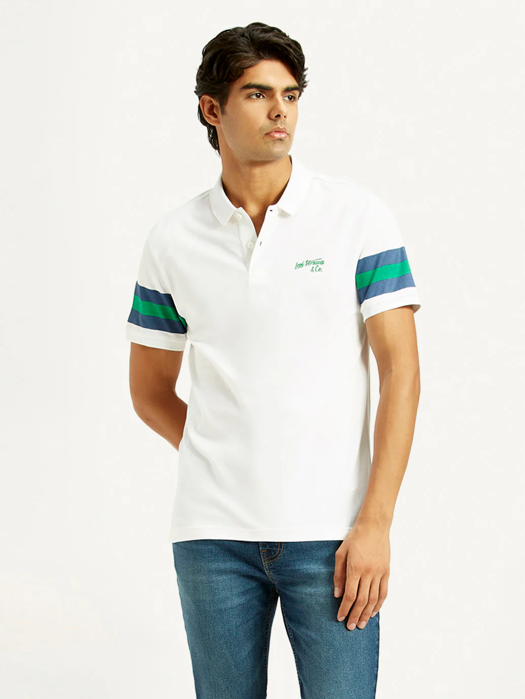 Men's Pure Cotton Slim Fit Polo T-shirt - Image 2