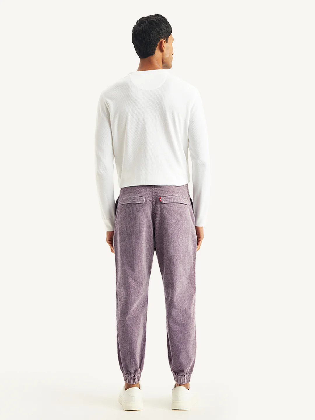 Men's Purple Regular Fit Trousers - Image 2