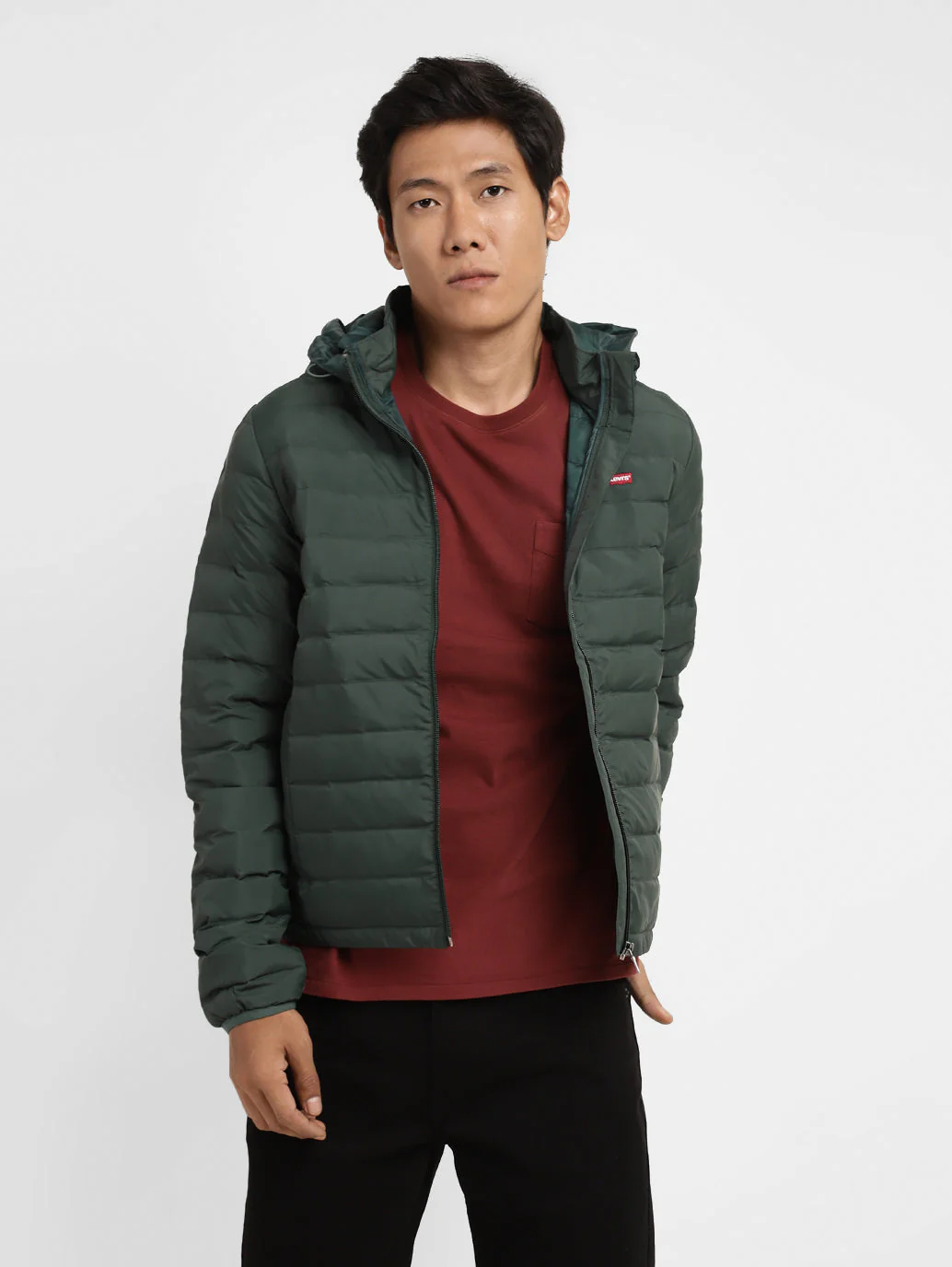 Men's Quilted Hooded Jacket