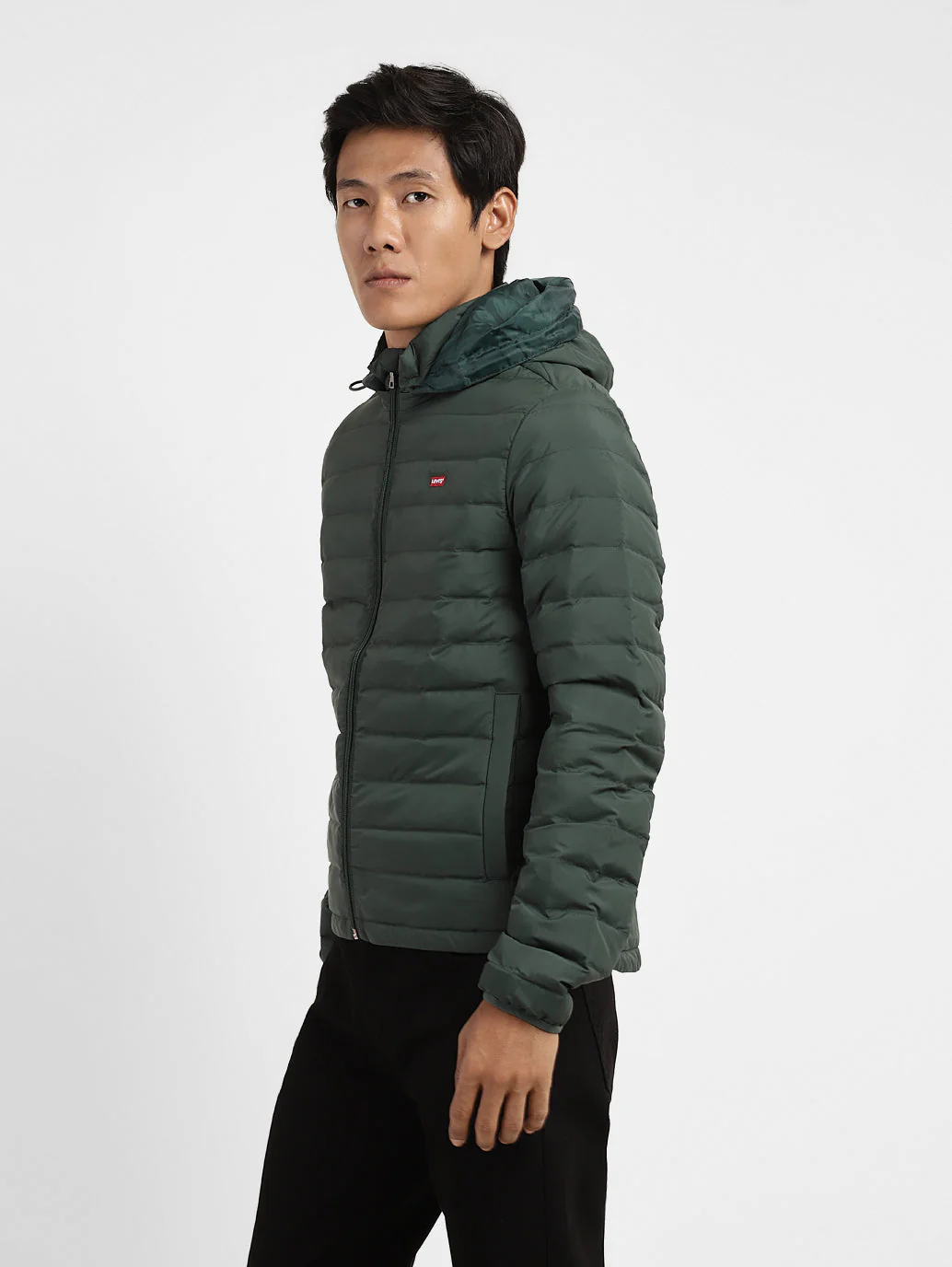 Men's Quilted Hooded Jacket - Image 4
