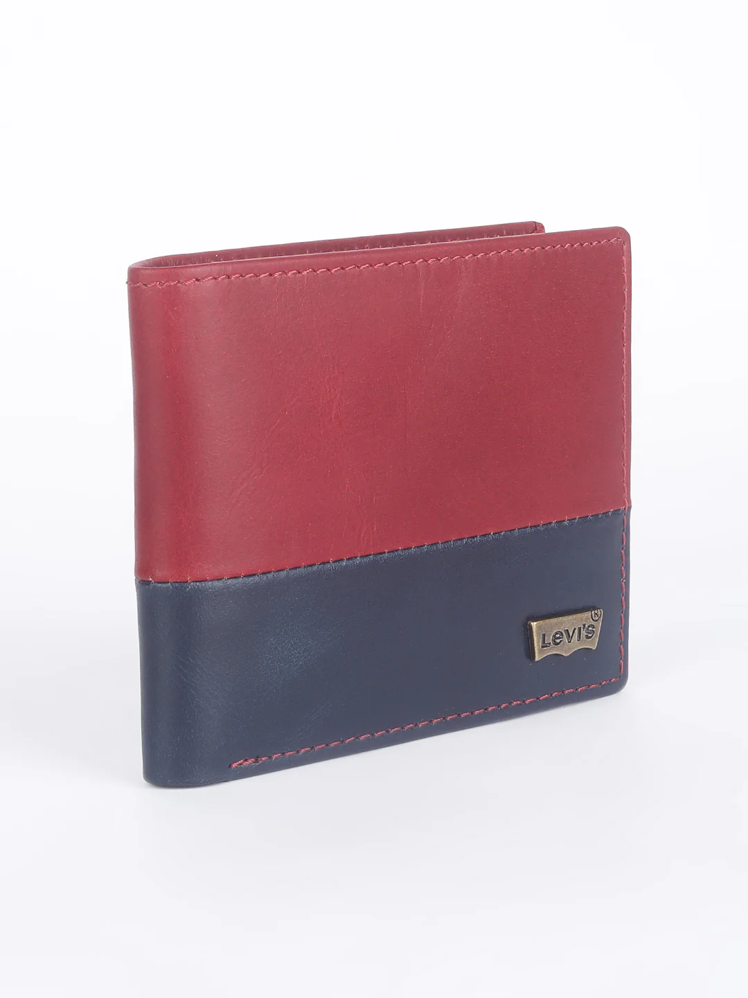 Men's Red Colorblock Bi-Fold Wallet - Image 3