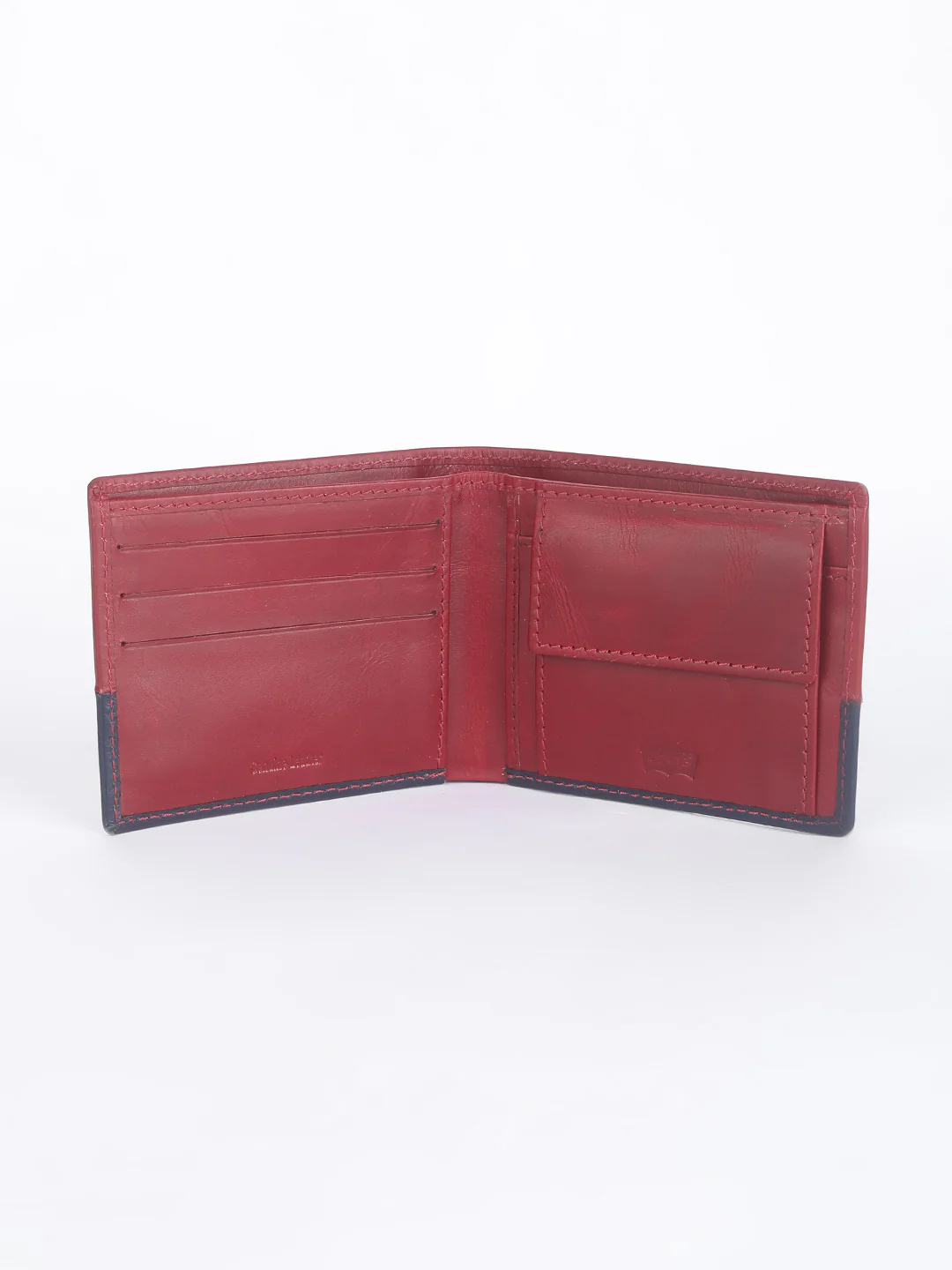 Men's Red Colorblock Bi-Fold Wallet - Image 6
