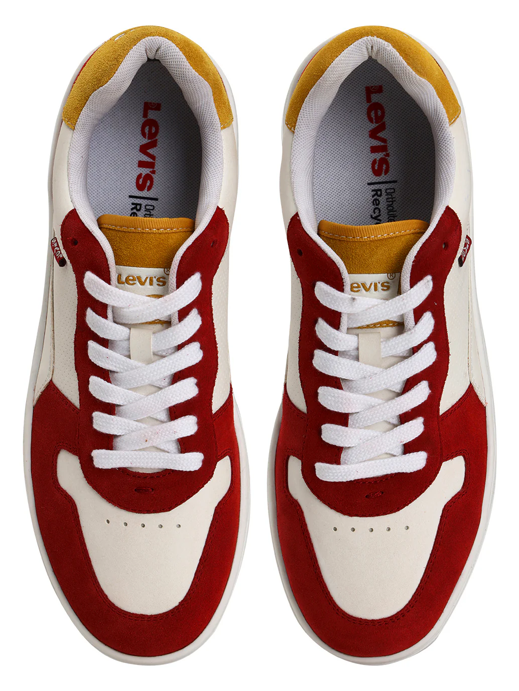 Men's Red Colorblock Sneakers - Image 4