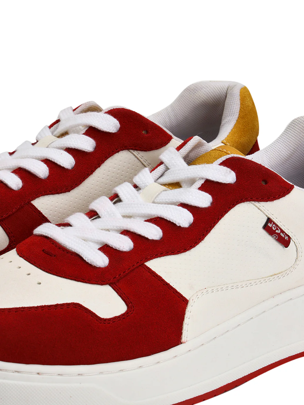 Men's Red Colorblock Sneakers - Image 6