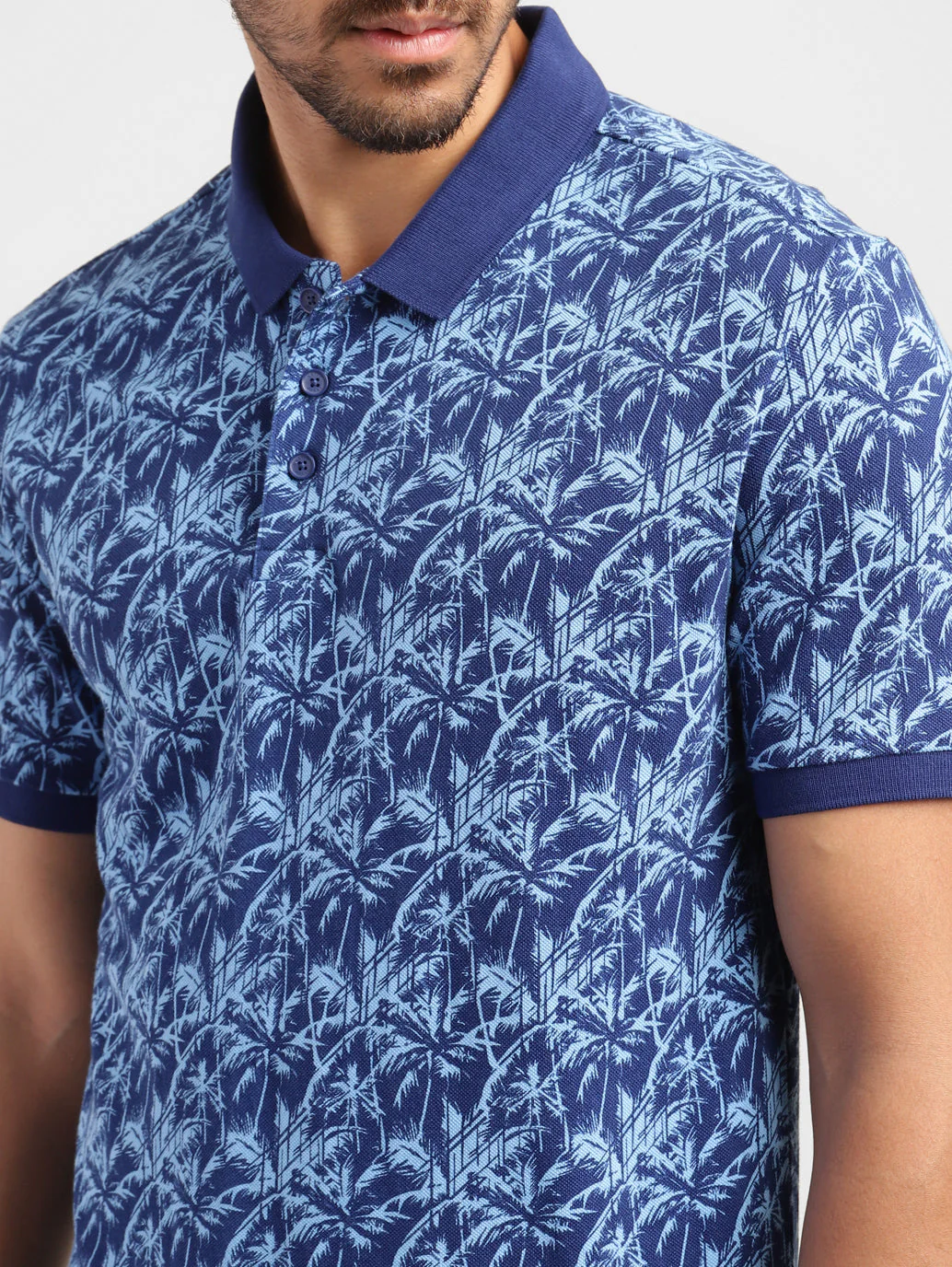 Men's Tropical Print Polo T-shirt - Image 6