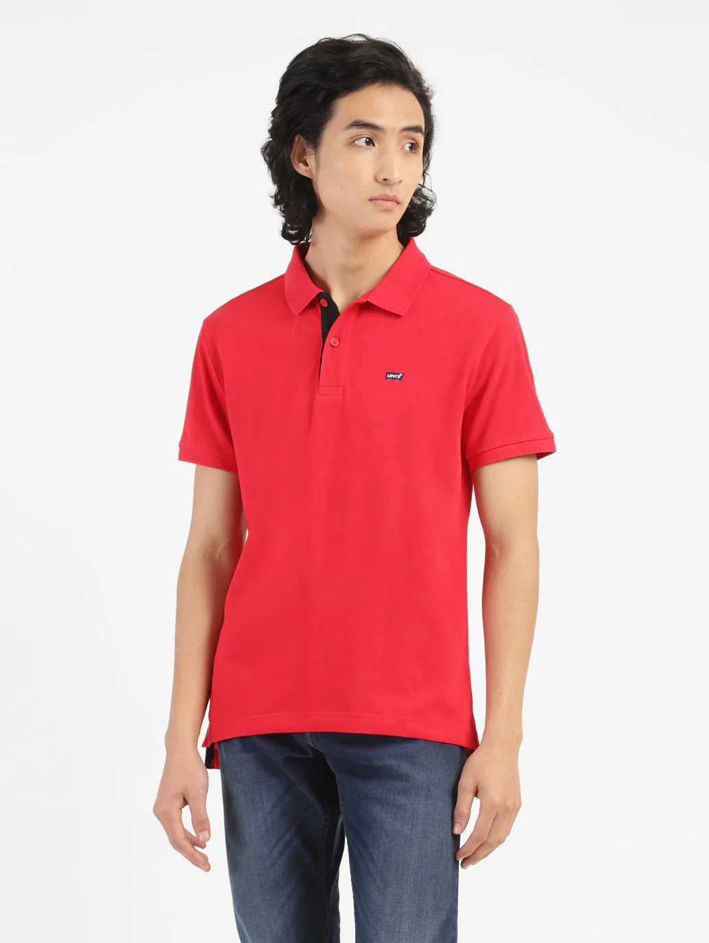 Men's Red Polo Collar T-Shirt - Image 3
