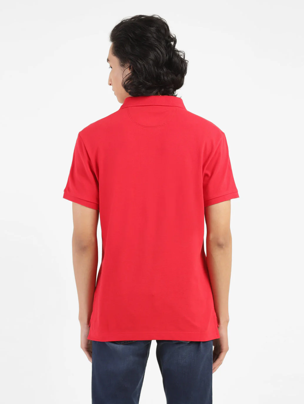 Men's Red Polo Collar T-Shirt - Image 4