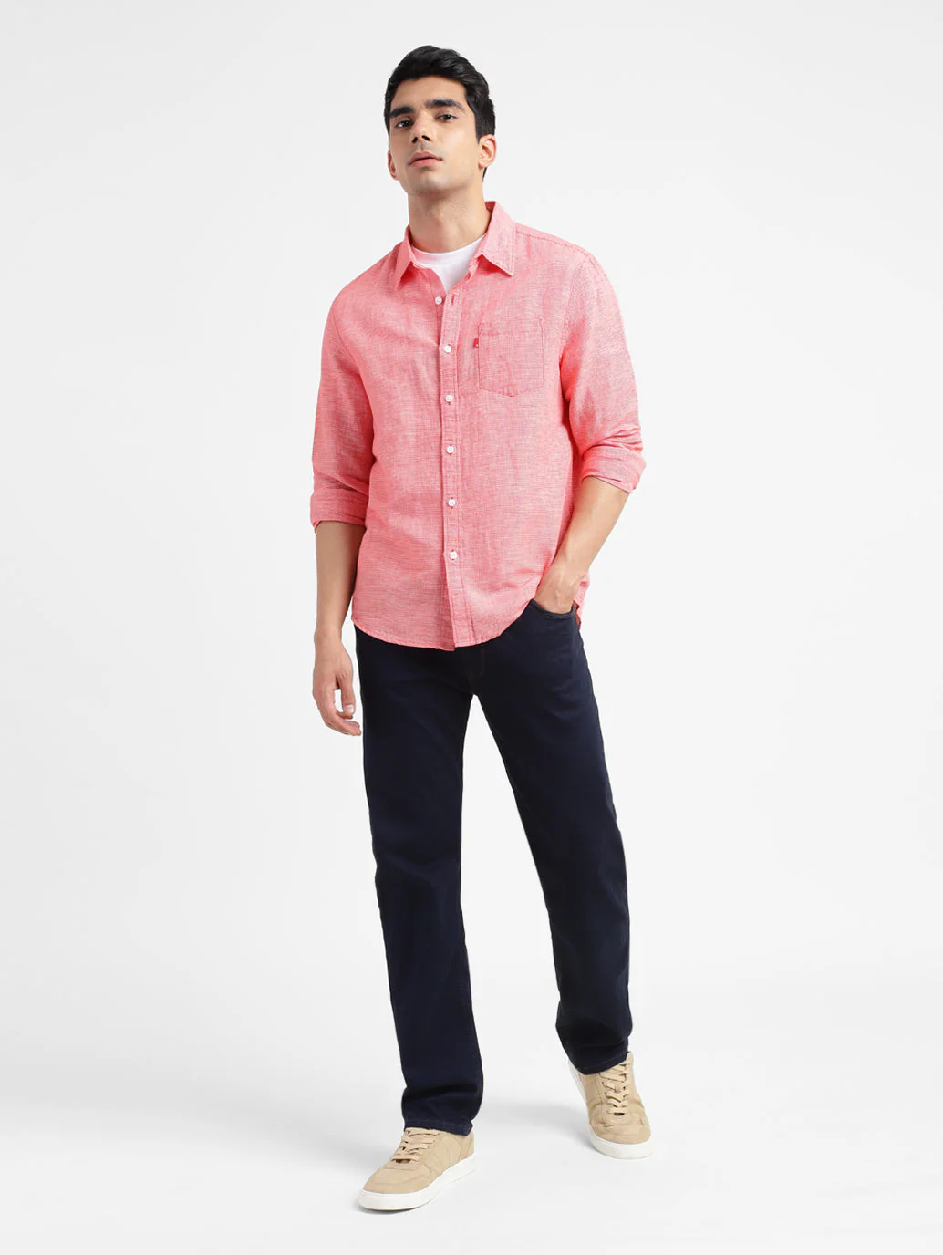 Men's Checkered Spread Collar Shirt - Image 2
