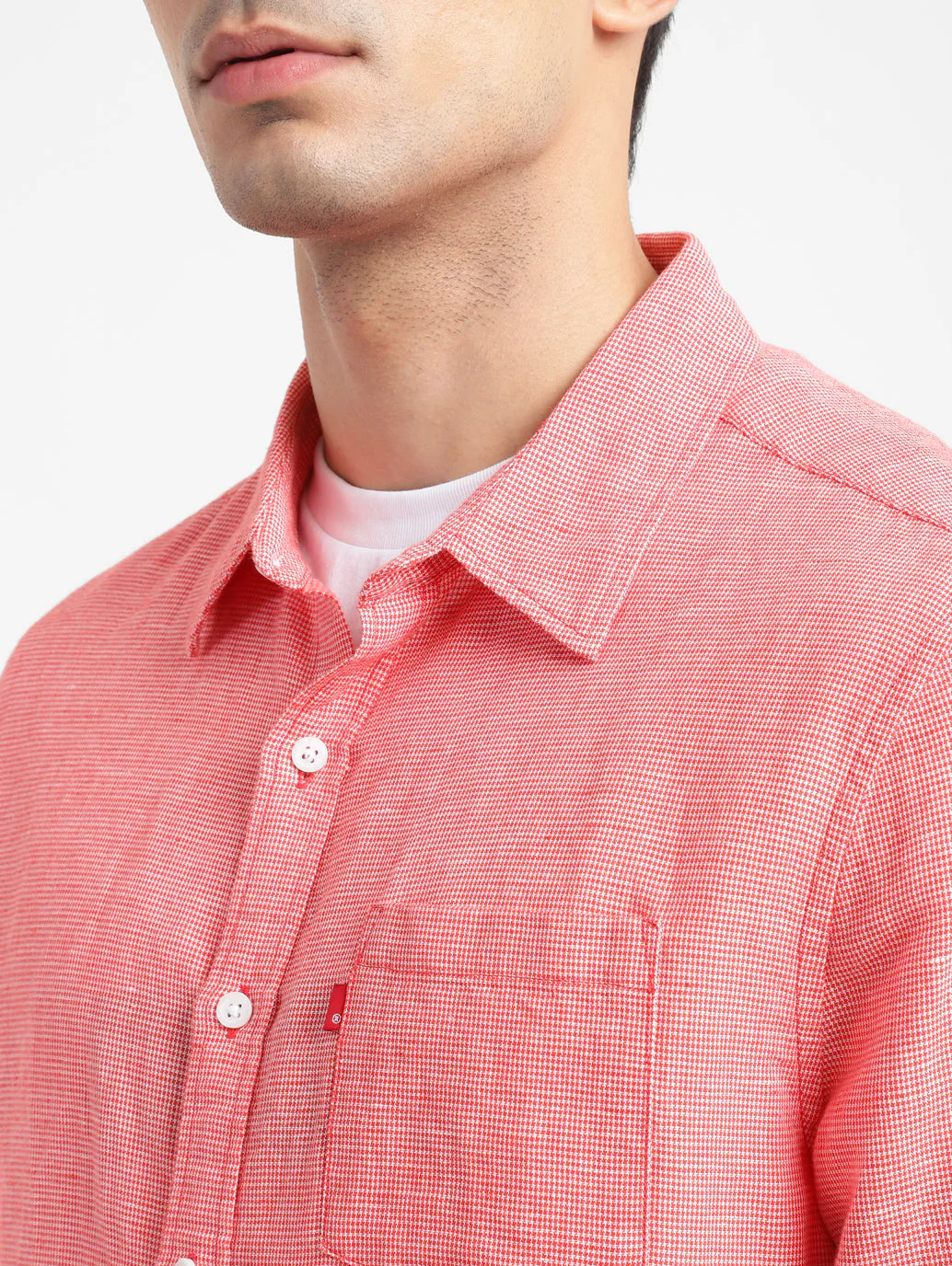 Men's Checkered Spread Collar Shirt - Image 5