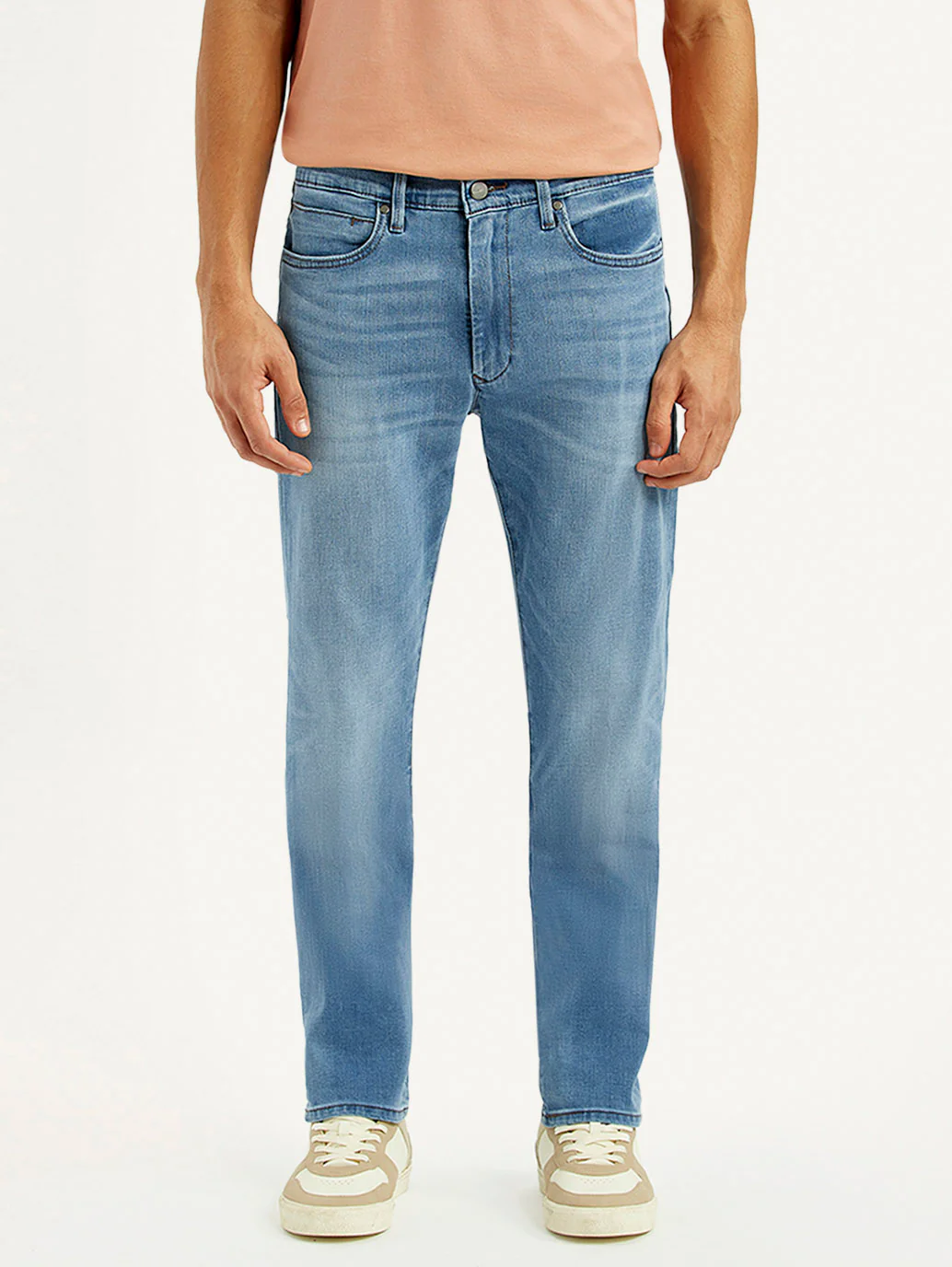 Men's Redloop 513 Light Blue Slim Straight Fit Mid Rise Jeans - Image 3