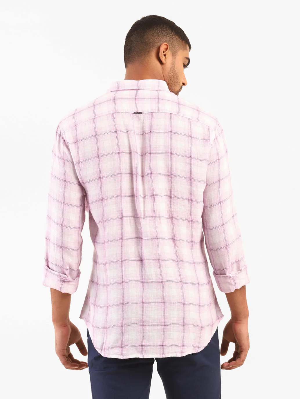 Men's Checkered Spread Collar Shirt - Image 2