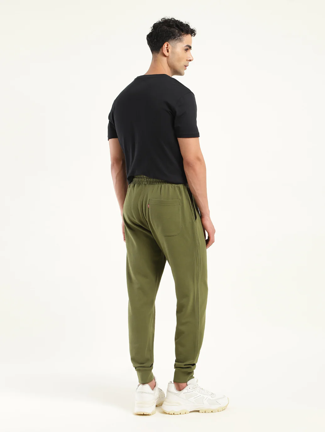 Men's Regular Fit Black Joggers - Image 3