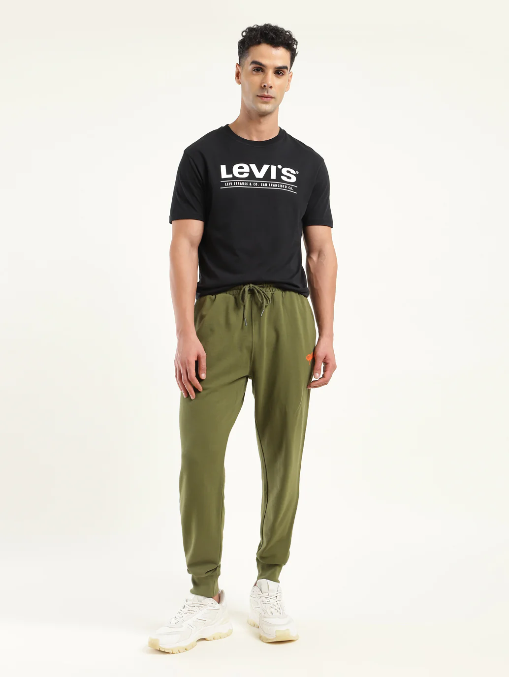 Men's Regular Fit Black Joggers - Image 4