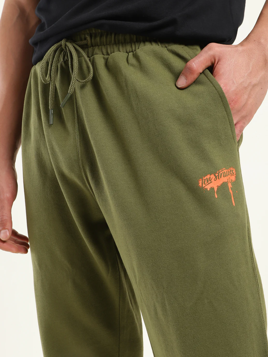 Men's Regular Fit Black Joggers - Image 5