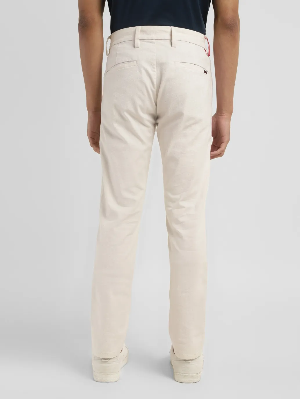 Men's Redloop Regular Fit Cream Chinos - Image 3