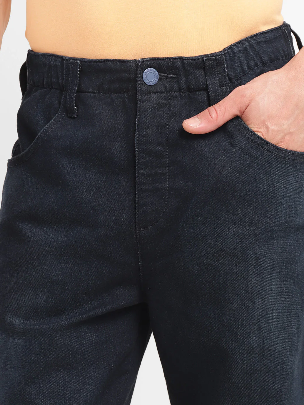 Men's Regular Fit Dark Indigo Joggers - Image 6
