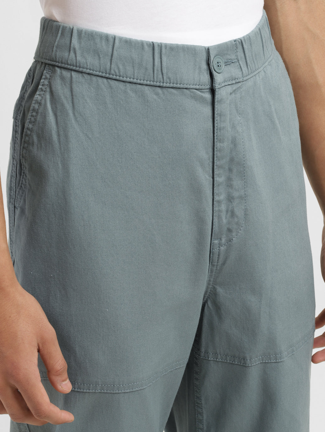 Men's Regular Fit Green Joggers - Image 6