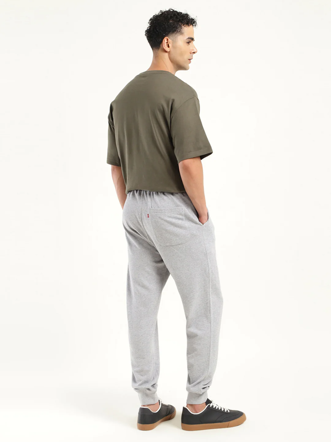 Men's Regular Fit Grey Joggers - Image 3