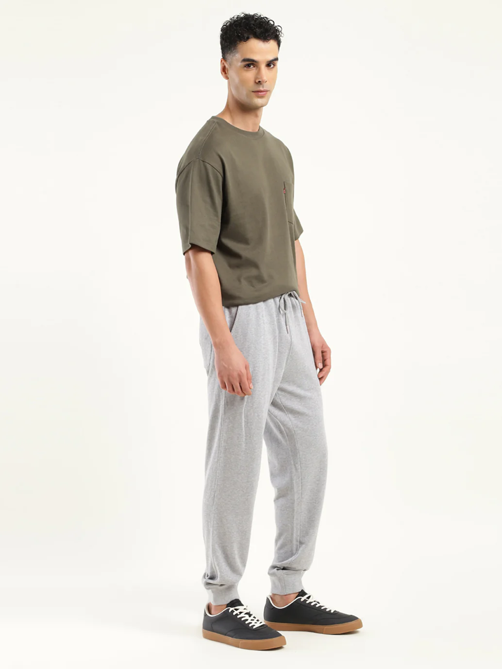 Men's Regular Fit Grey Joggers - Image 5
