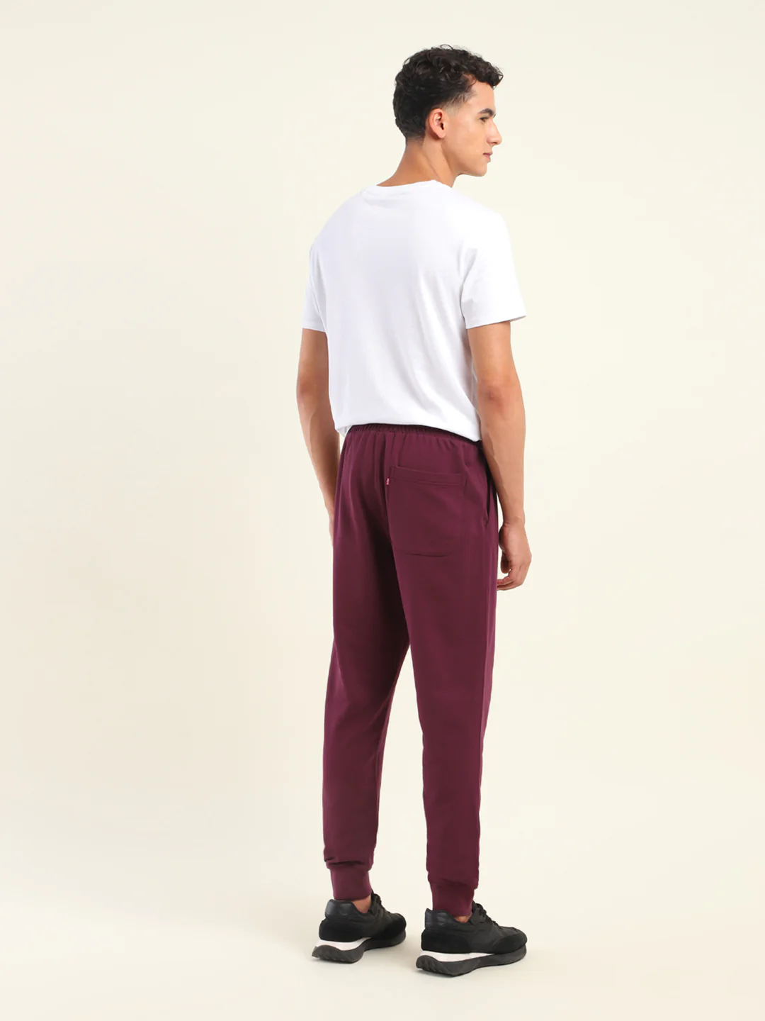 Men's Regular Fit Red Joggers - Image 3