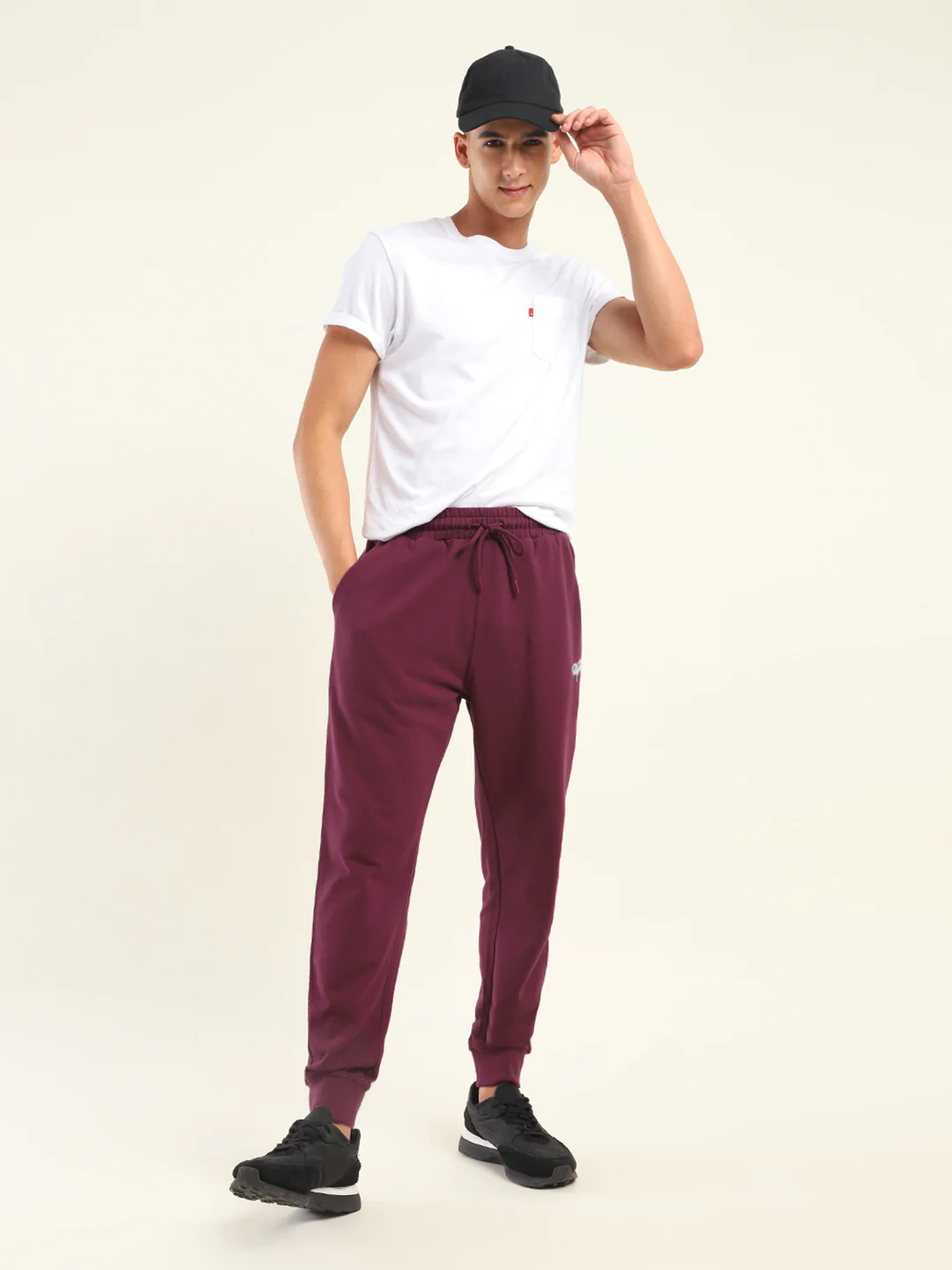 Men's Regular Fit Red Joggers - Image 7