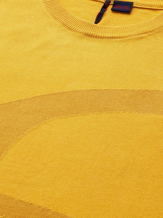 Men's Abstract Print Crew Neck Sweater - Image 4