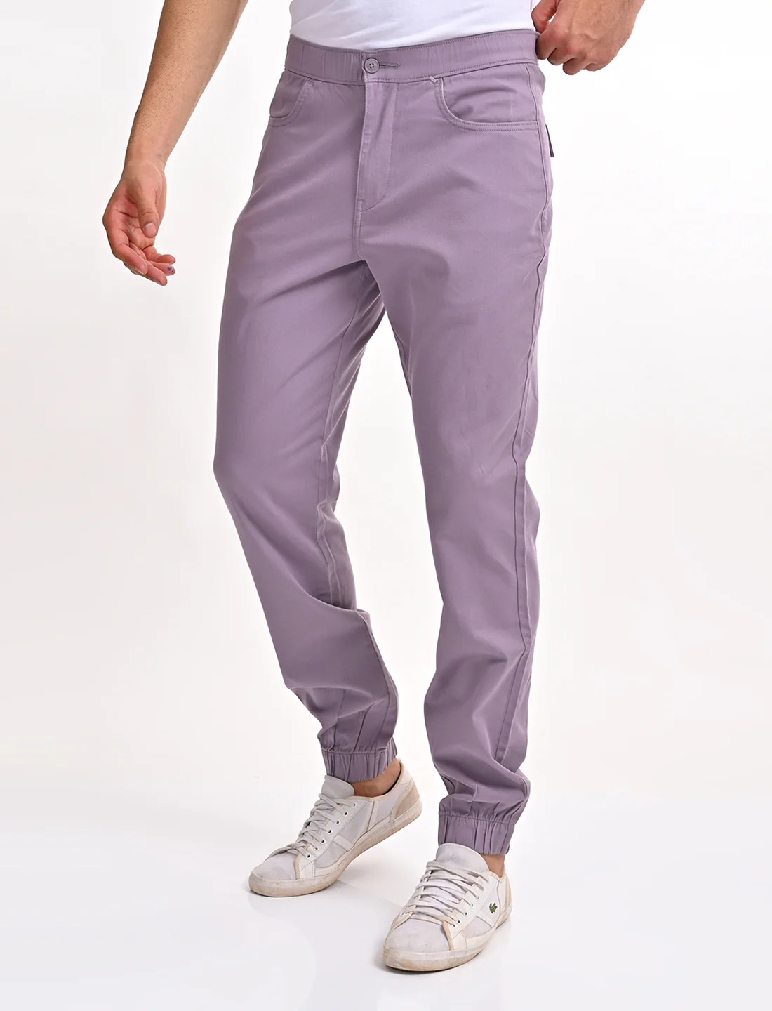 Men's Relaxed Fit Purple Jogger Cargos - Image 3
