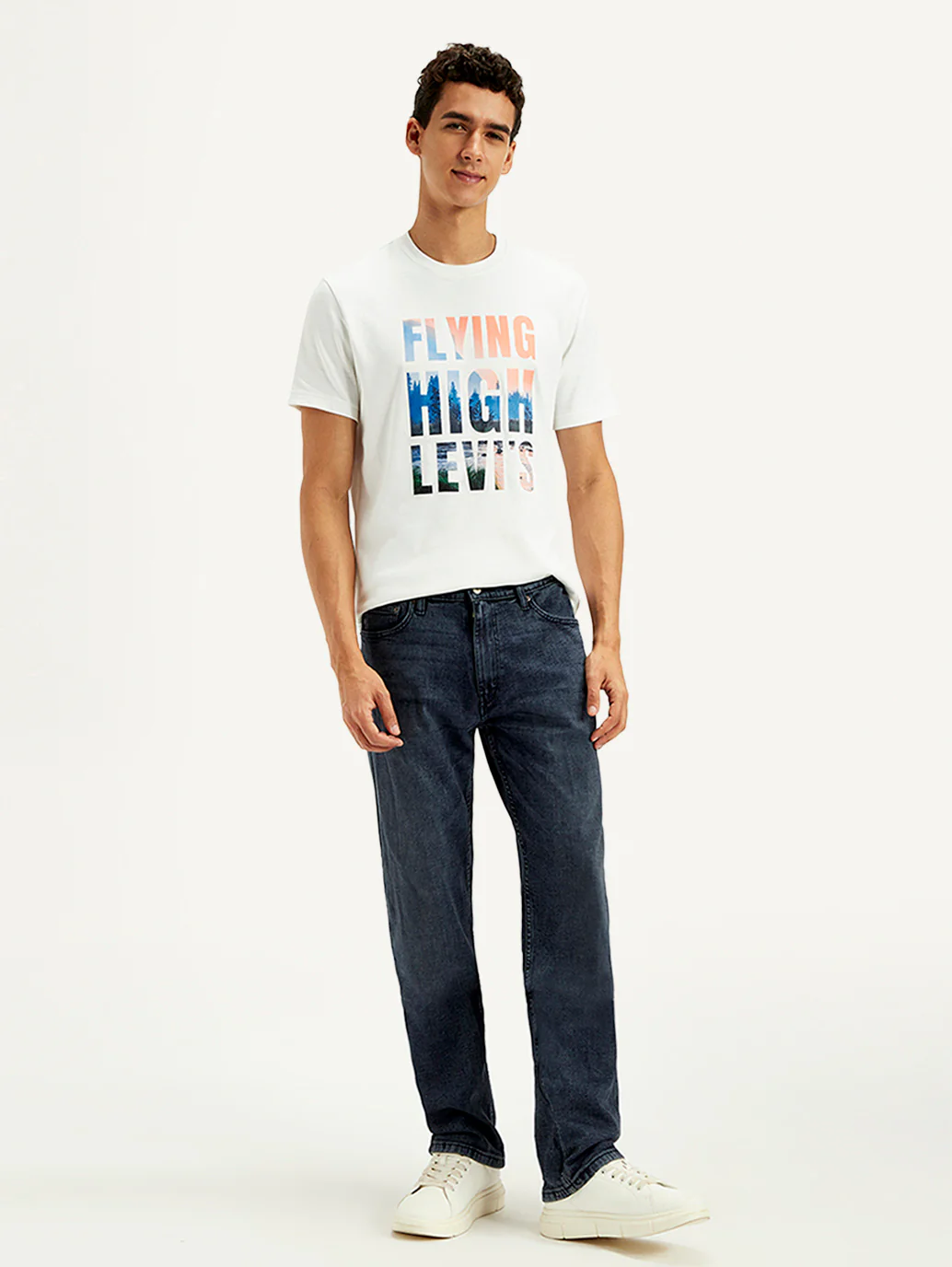 Men's 555'96 Blue Relaxed Straight Fit Mid Rise Jeans - Image 5
