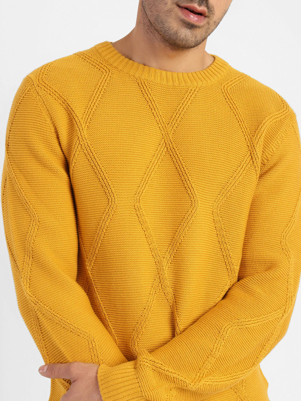 Men's Self Design Crew Neck Sweater - Image 5