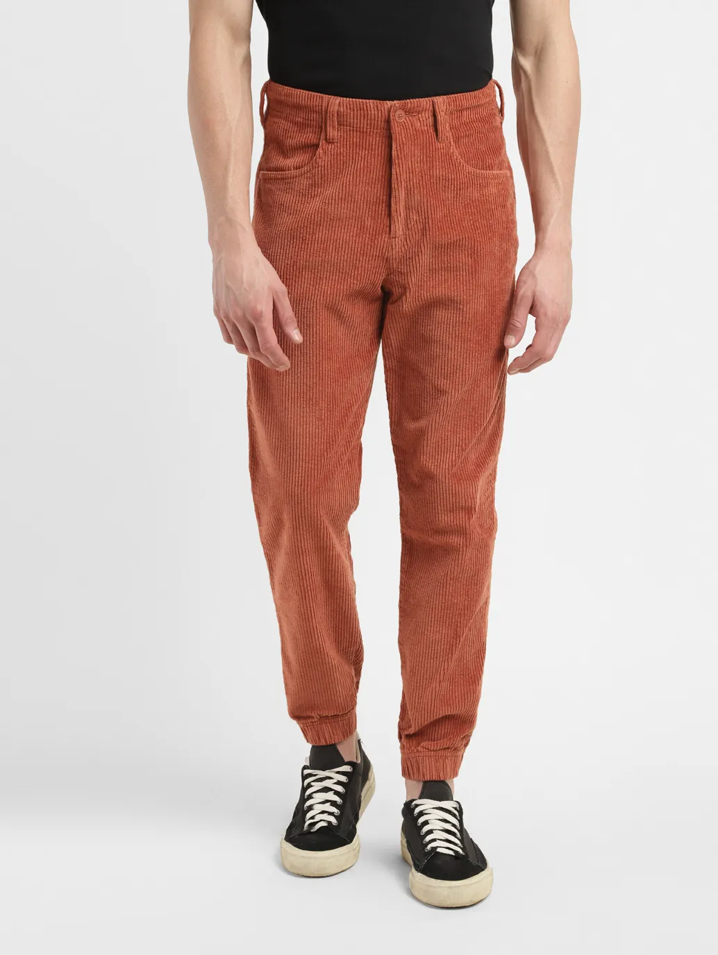 Men's Rust Regular Fit Joggers - Image 2