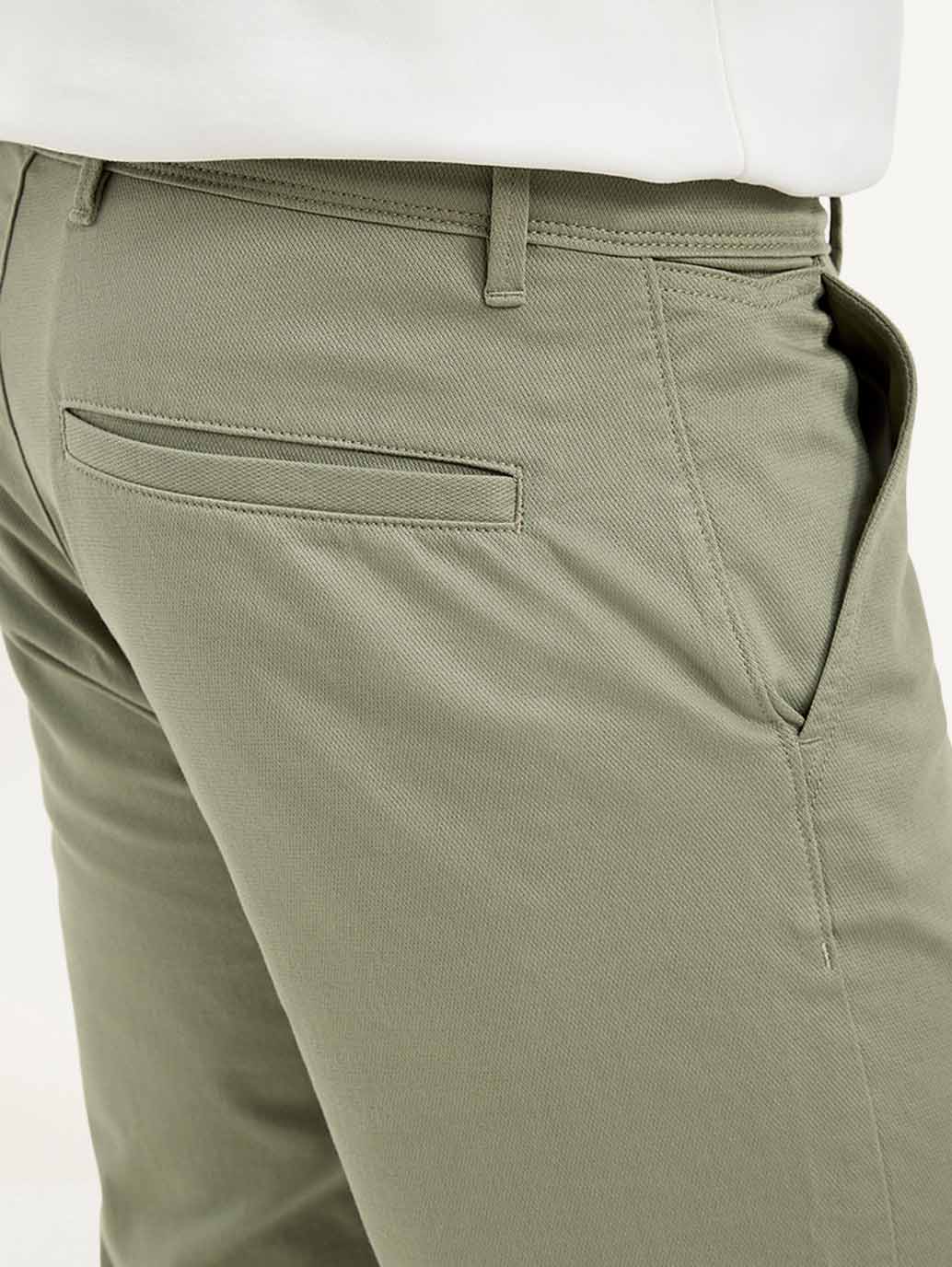 Men's Green Authentic Straight Fit Chino Pants - Image 5