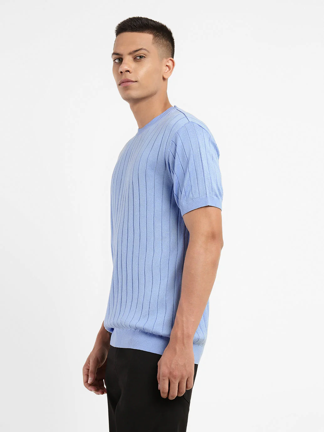 Men's Self Design Crew Neck T-shirt - Image 4