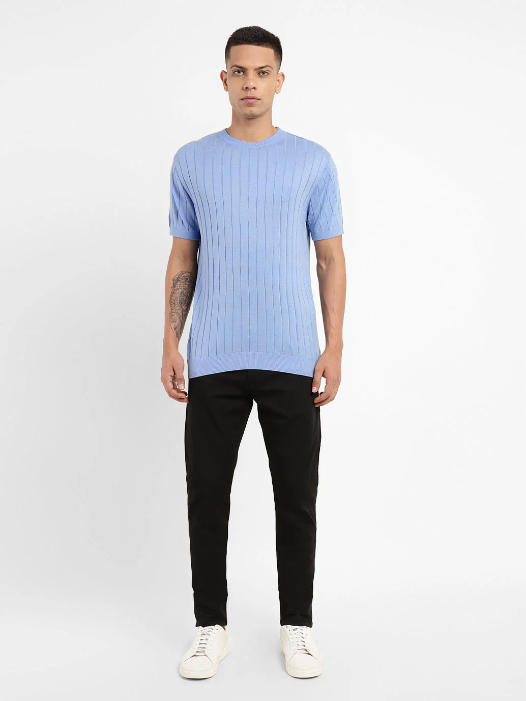 Men's Self Design Crew Neck T-shirt - Image 6