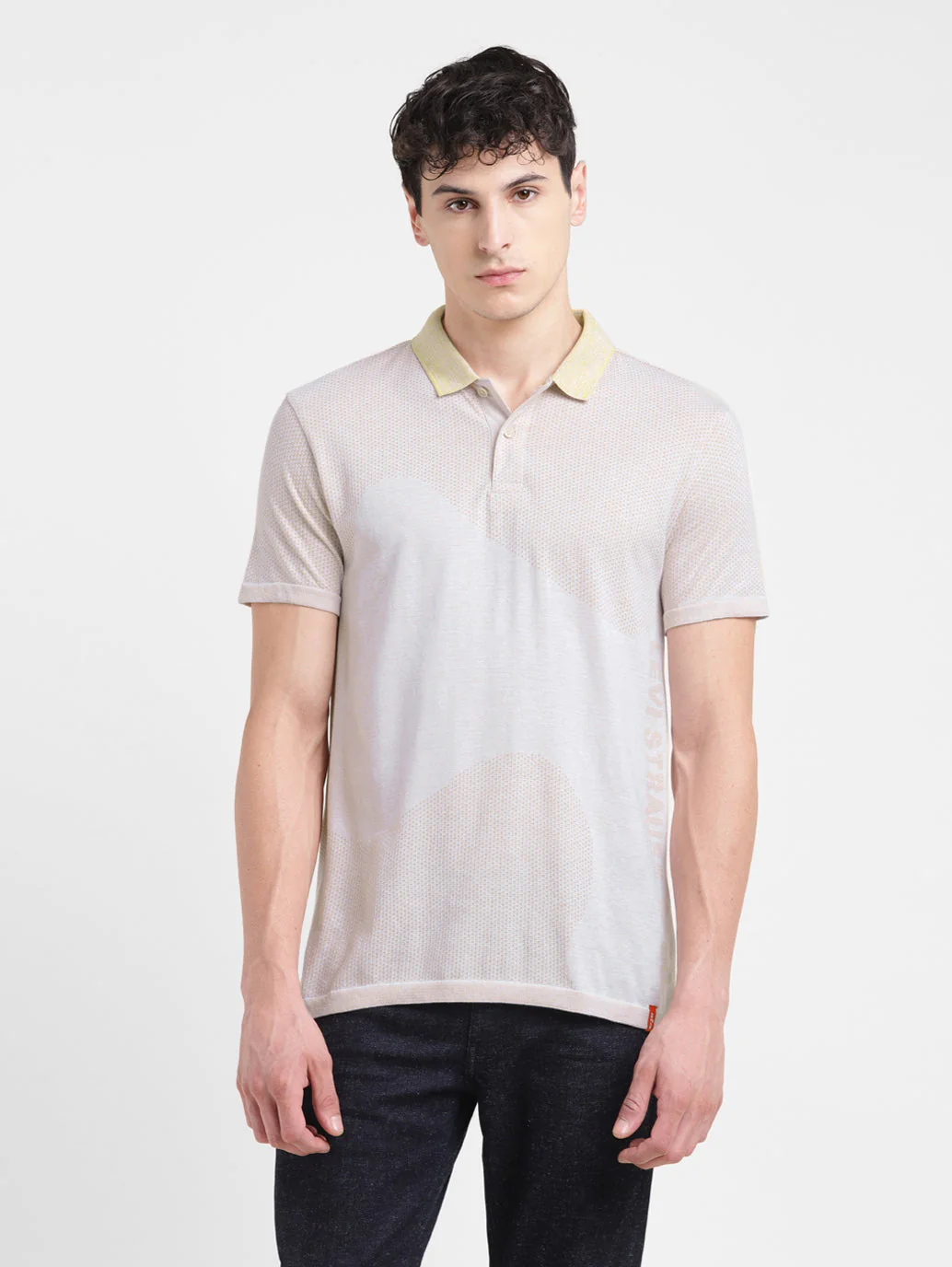 Men's Self Design Polo Collar T-shirt - Image 2
