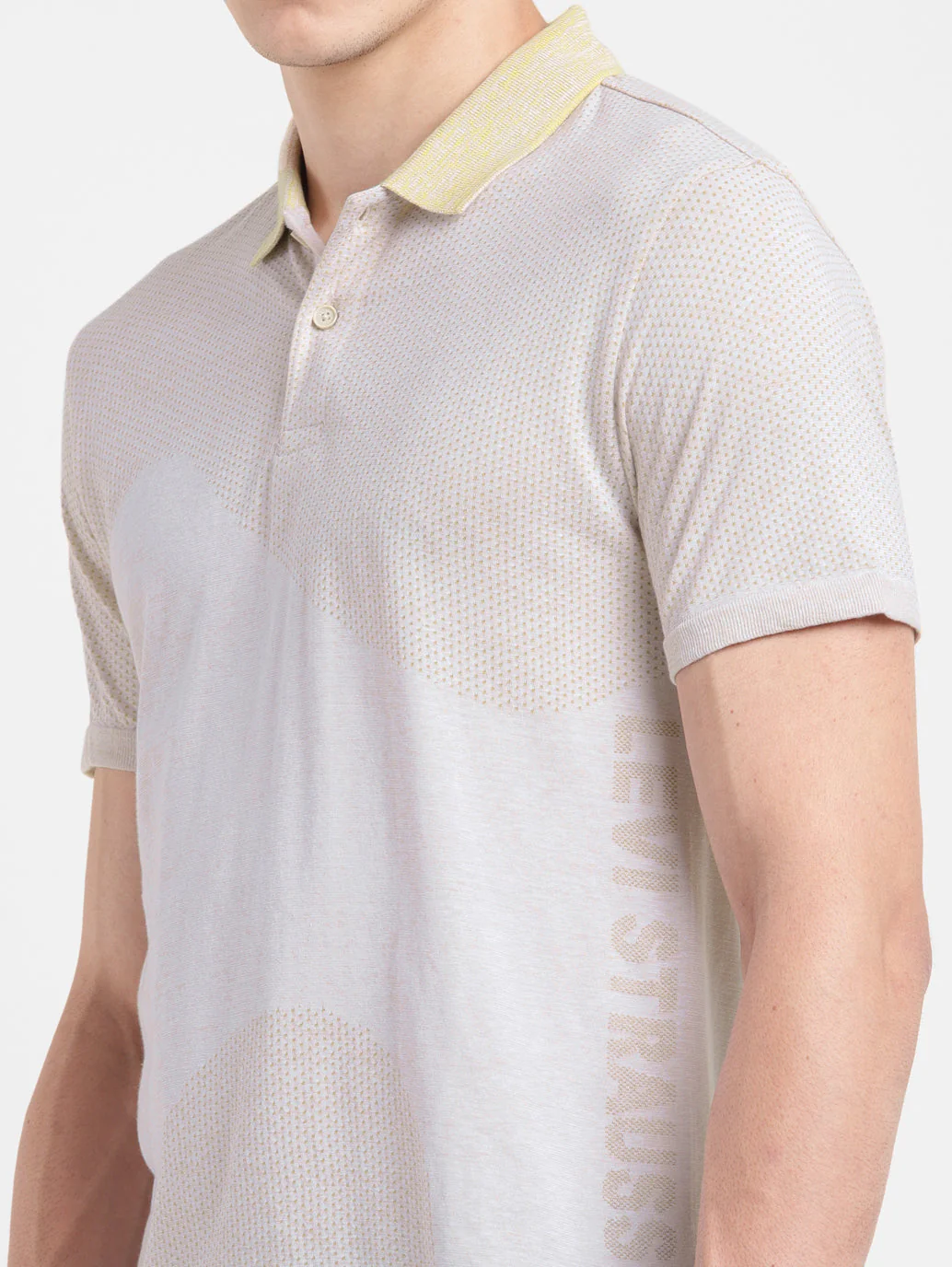 Men's Self Design Polo Collar T-shirt - Image 5