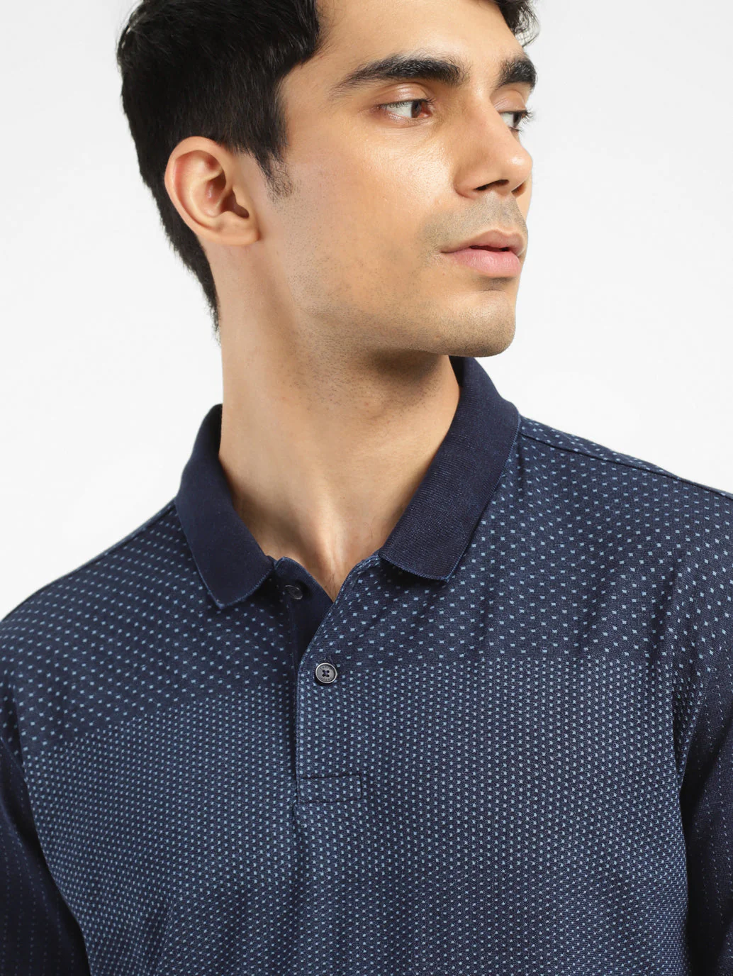 Men's Self Design Polo Collar T-shirt - Image 5