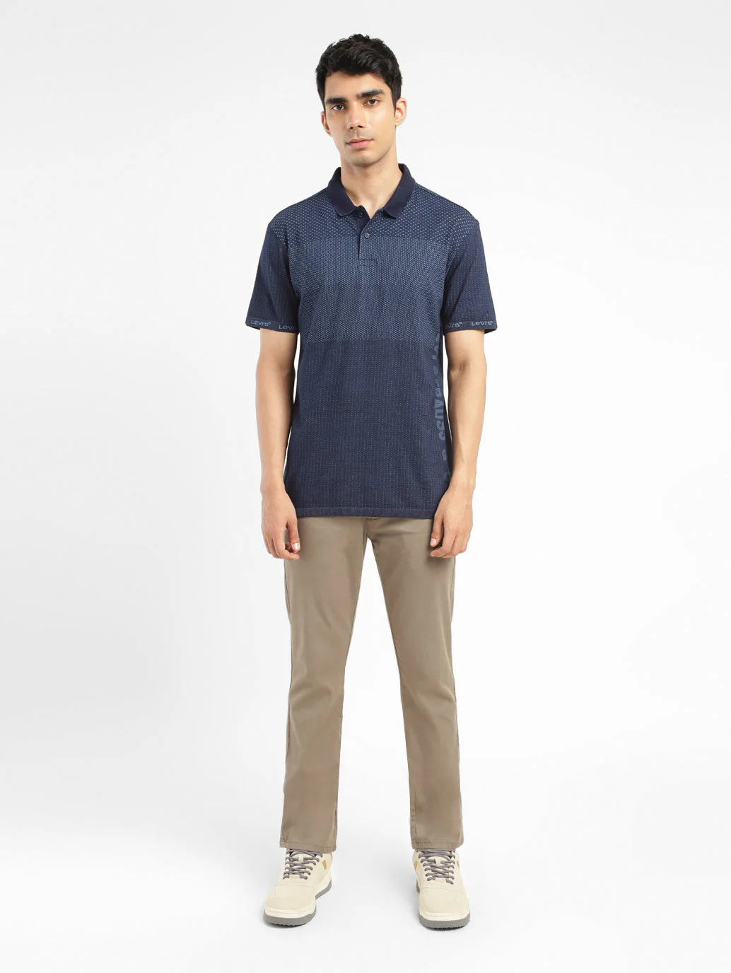 Men's Self Design Polo Collar T-shirt - Image 6